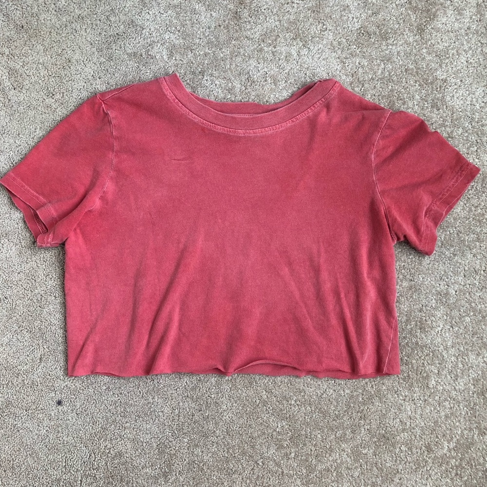 Coral Cropped Tee